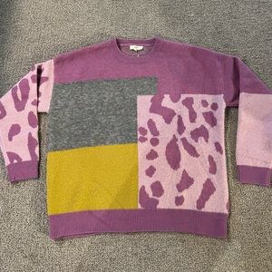 Entro Color Block Sweater (Size Large)